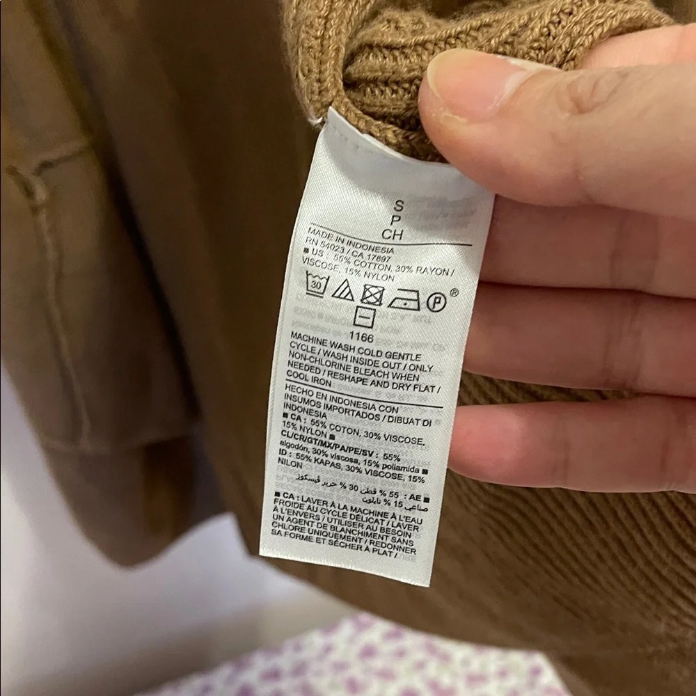 Old Navy Brown Open-Front Long Cardigan